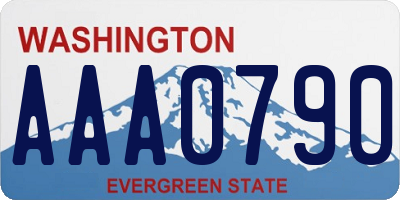 WA license plate AAA0790