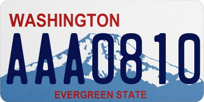 WA license plate AAA0810