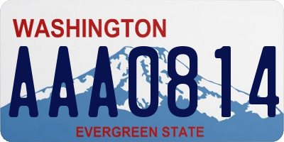 WA license plate AAA0814