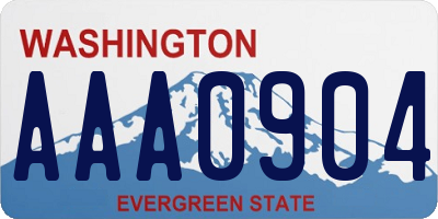 WA license plate AAA0904