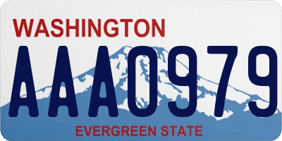 WA license plate AAA0979