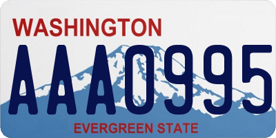 WA license plate AAA0995