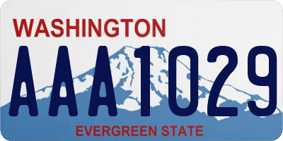 WA license plate AAA1029