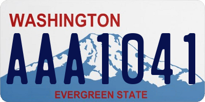 WA license plate AAA1041