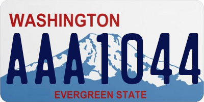 WA license plate AAA1044