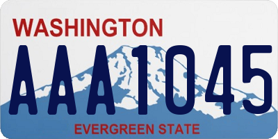 WA license plate AAA1045