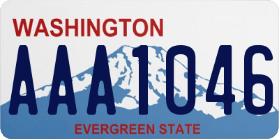 WA license plate AAA1046