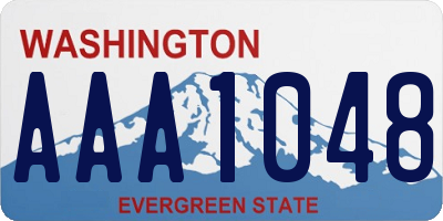 WA license plate AAA1048