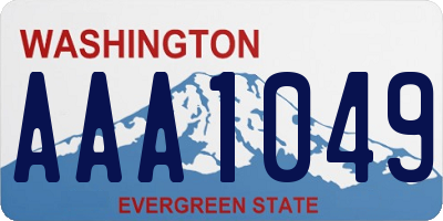 WA license plate AAA1049
