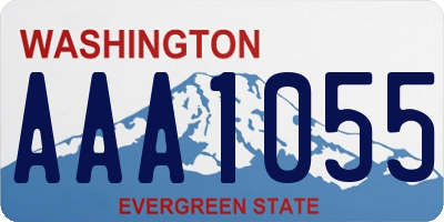 WA license plate AAA1055