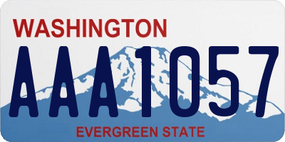 WA license plate AAA1057
