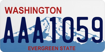 WA license plate AAA1059