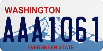 WA license plate AAA1061