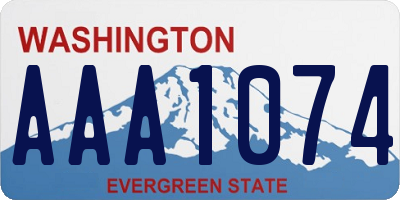 WA license plate AAA1074