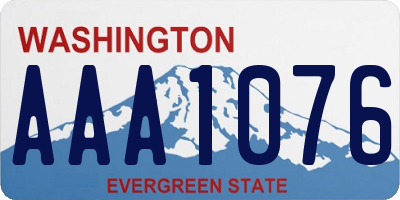 WA license plate AAA1076