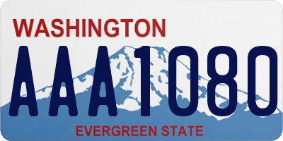 WA license plate AAA1080