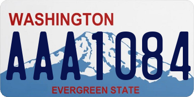 WA license plate AAA1084
