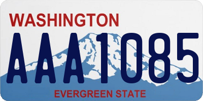 WA license plate AAA1085