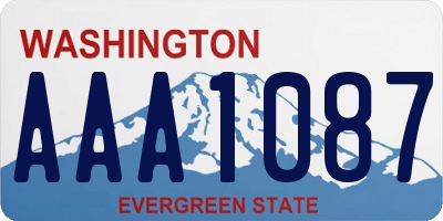 WA license plate AAA1087