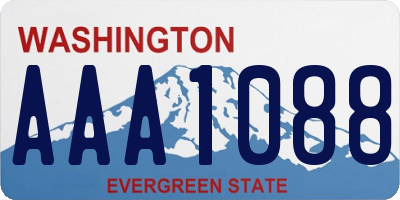 WA license plate AAA1088