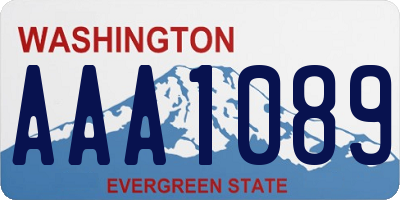 WA license plate AAA1089