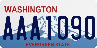 WA license plate AAA1090