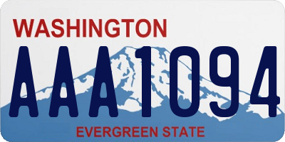 WA license plate AAA1094