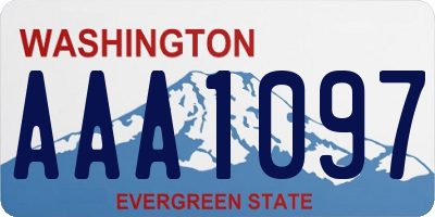 WA license plate AAA1097