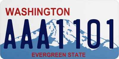 WA license plate AAA1101