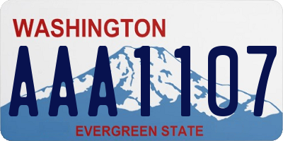 WA license plate AAA1107