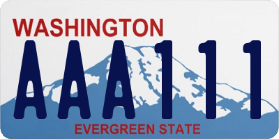 WA license plate AAA111