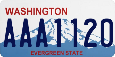 WA license plate AAA1120