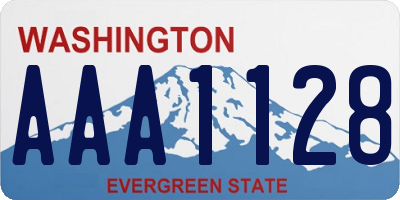 WA license plate AAA1128