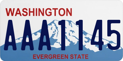 WA license plate AAA1145