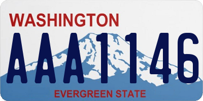 WA license plate AAA1146