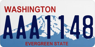 WA license plate AAA1148