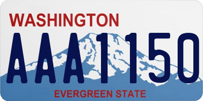WA license plate AAA1150