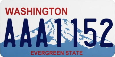 WA license plate AAA1152