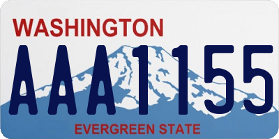 WA license plate AAA1155