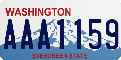 WA license plate AAA1159