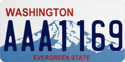 WA license plate AAA1169