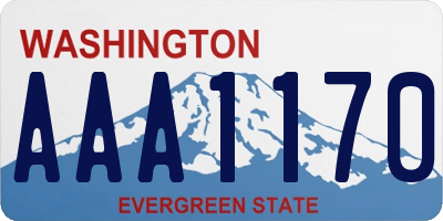 WA license plate AAA1170