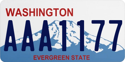 WA license plate AAA1177