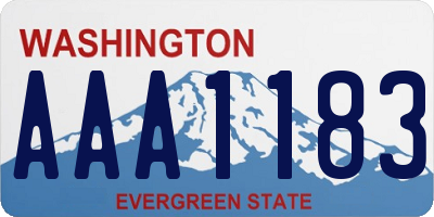 WA license plate AAA1183