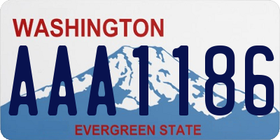 WA license plate AAA1186