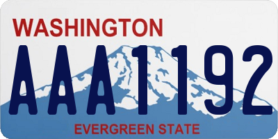 WA license plate AAA1192