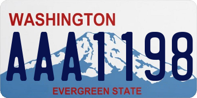 WA license plate AAA1198