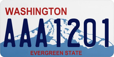 WA license plate AAA1201