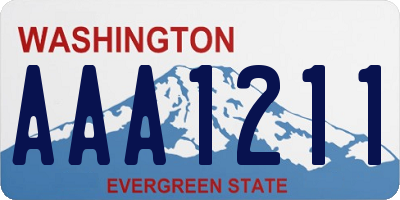 WA license plate AAA1211