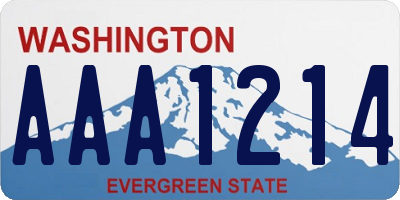 WA license plate AAA1214